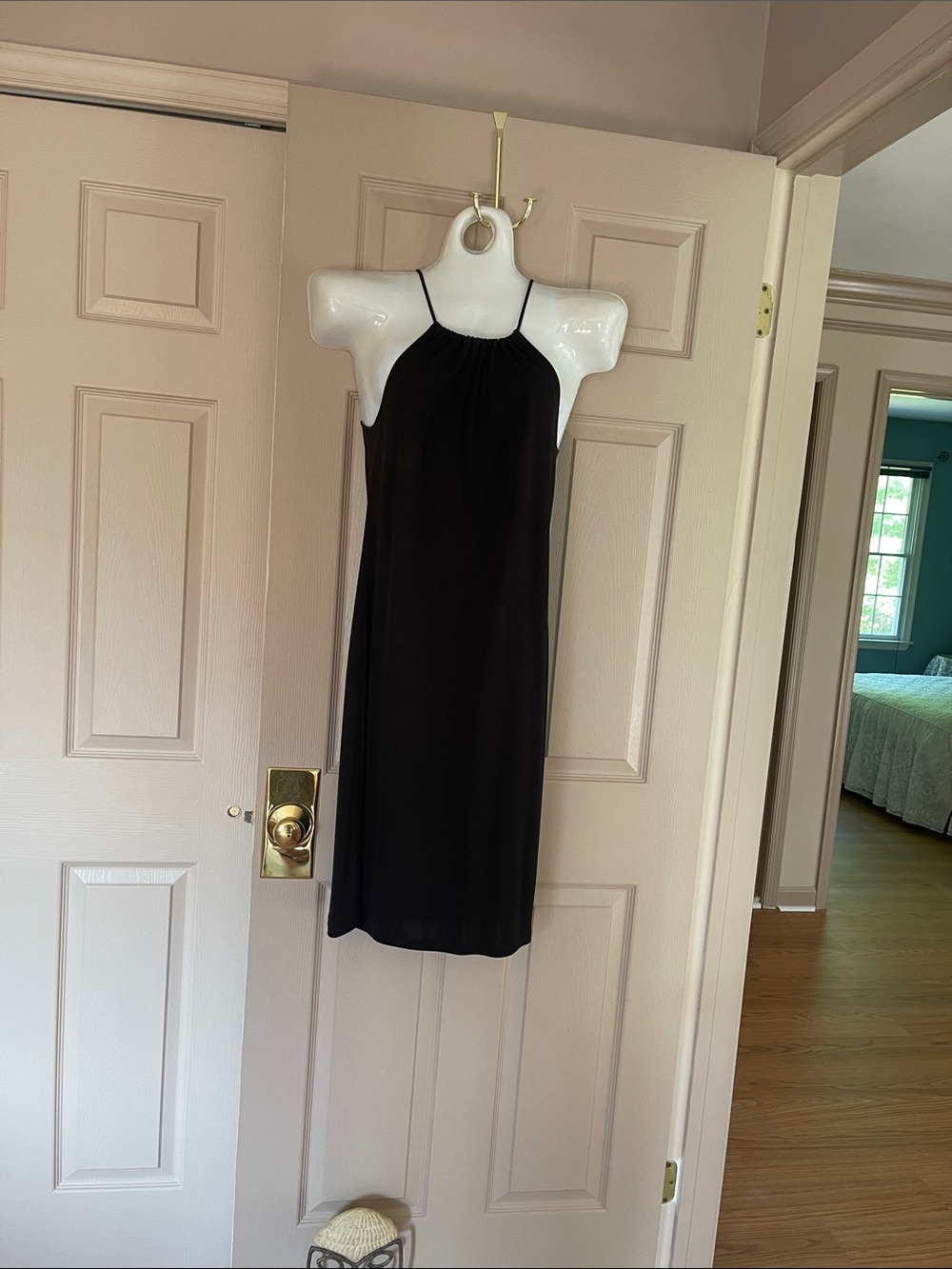 Ann Taylor Black Halter Slip Dress